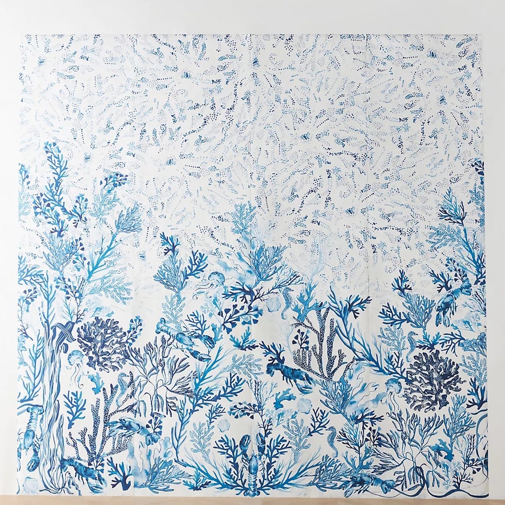 NWT Anthropologie Maeve Lobster Wallpaper Mural - Picture 1 of 3